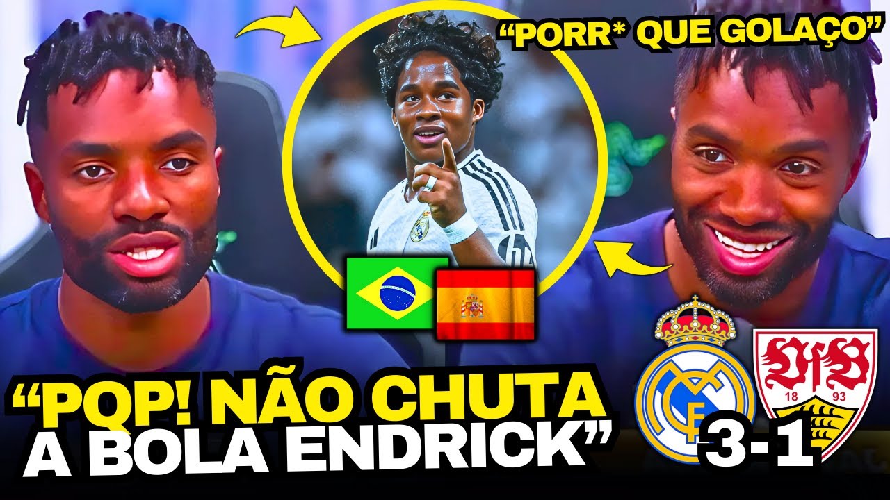 GOLAÇO DO ENDRICK NA CHAMPIONS PELO REAL MADRID CALOU OS ESPANHÓIS