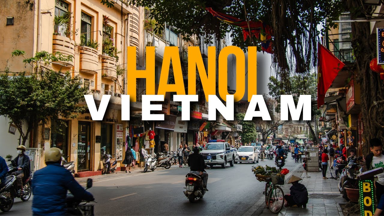 A duo explores Hanoi Old Quarter.