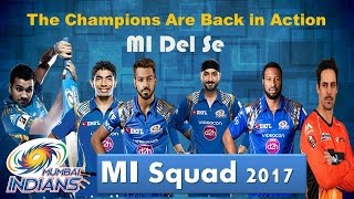 Mumbai Indians squad|| MI Team Official Squad 2017|| MI Team Player IPL 2017 Players list