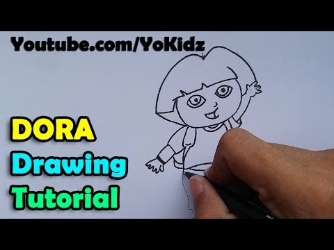 How to draw Dora cartoon character drawin/Easy Dora cartoon drawing for  beginners #dora #cartoon - YouTube