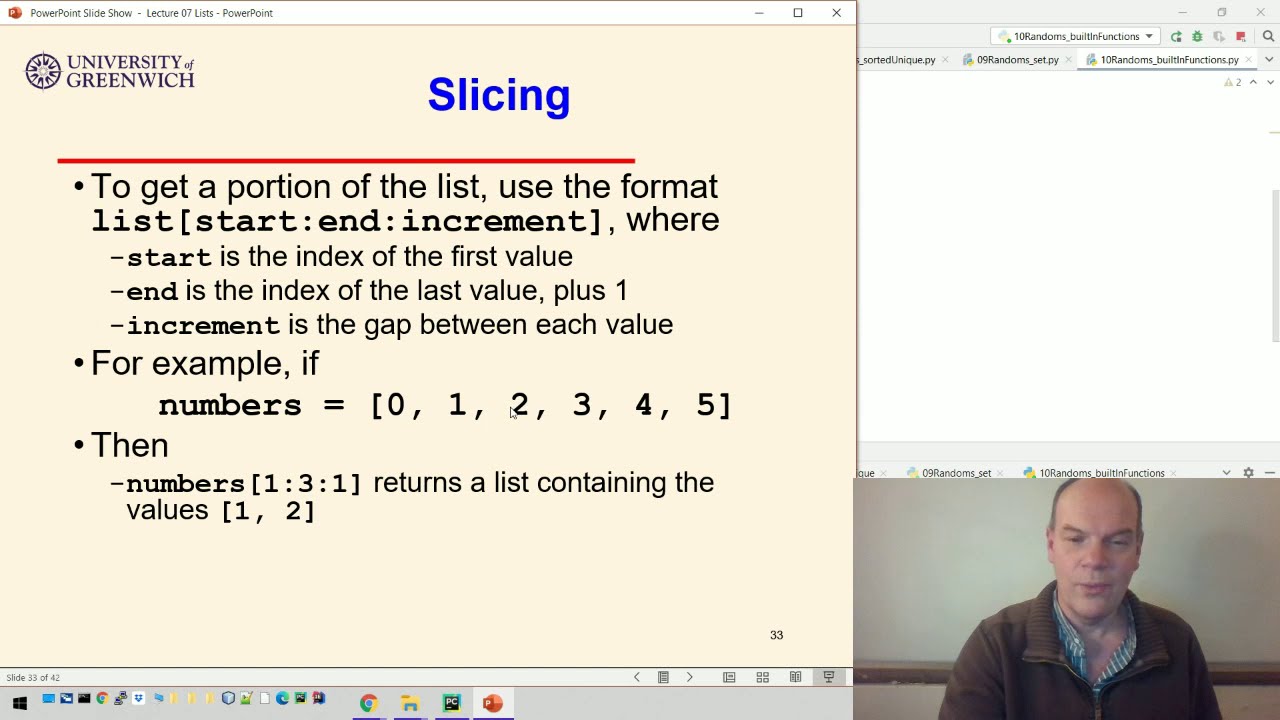 Python 07-8: Lists - Indexing & slices