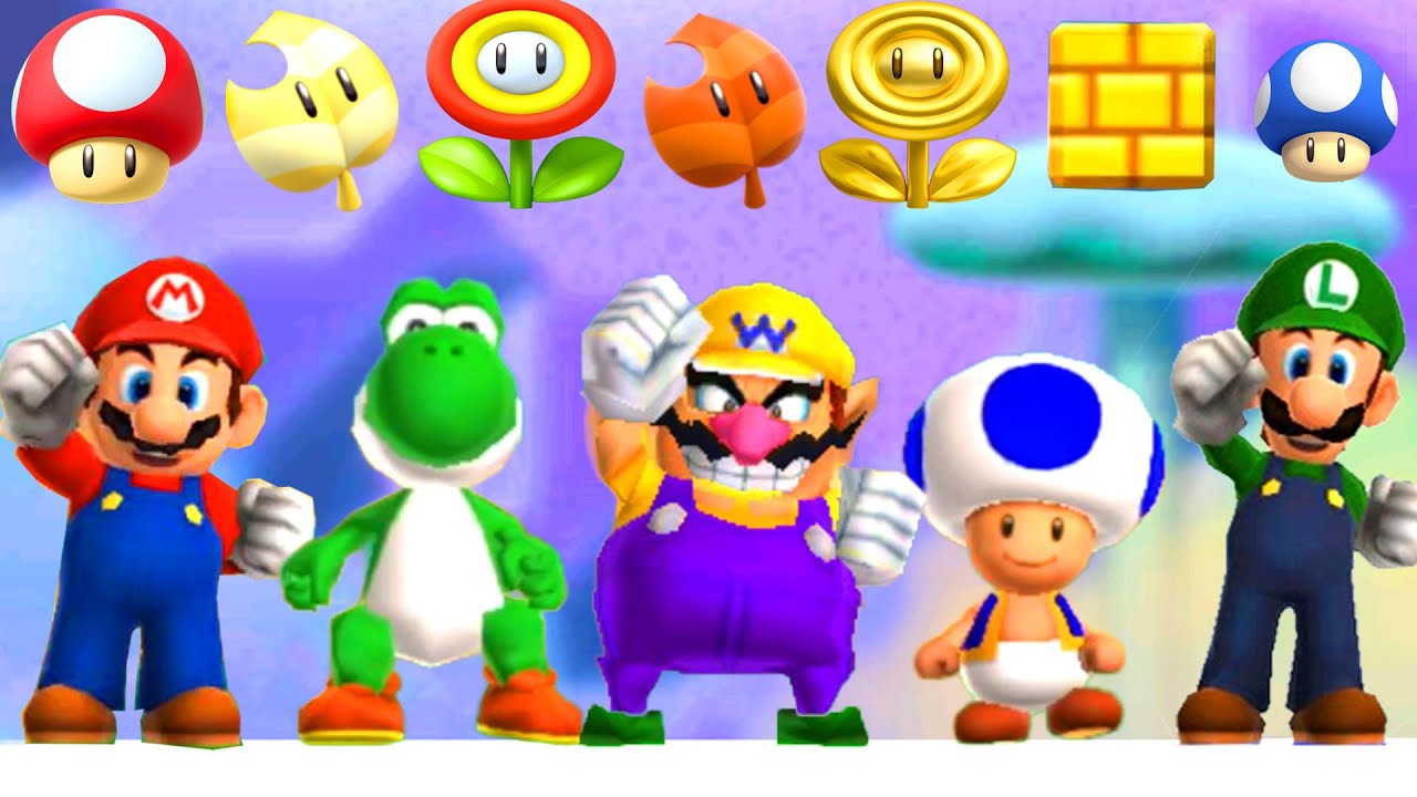 All New Playable Characters Power-Ups in New Super Mario Bros. 2