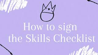 How to sign the digital skills checklist