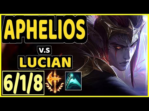 RIKARA (APHELIOS) vs LUCIAN - 6/1/8 KDA BOTTOM ADC CHALLENGER GAMEPLAY - NA