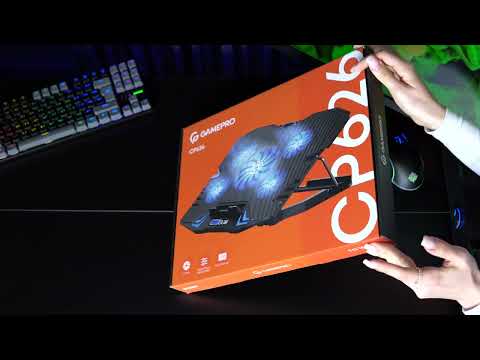 Підставка для ноутбука GAMEPRO CP626 з охолодженням, Чорний Підставка для ноутбука GAMEPRO CP626 з охолодженням, Чорний