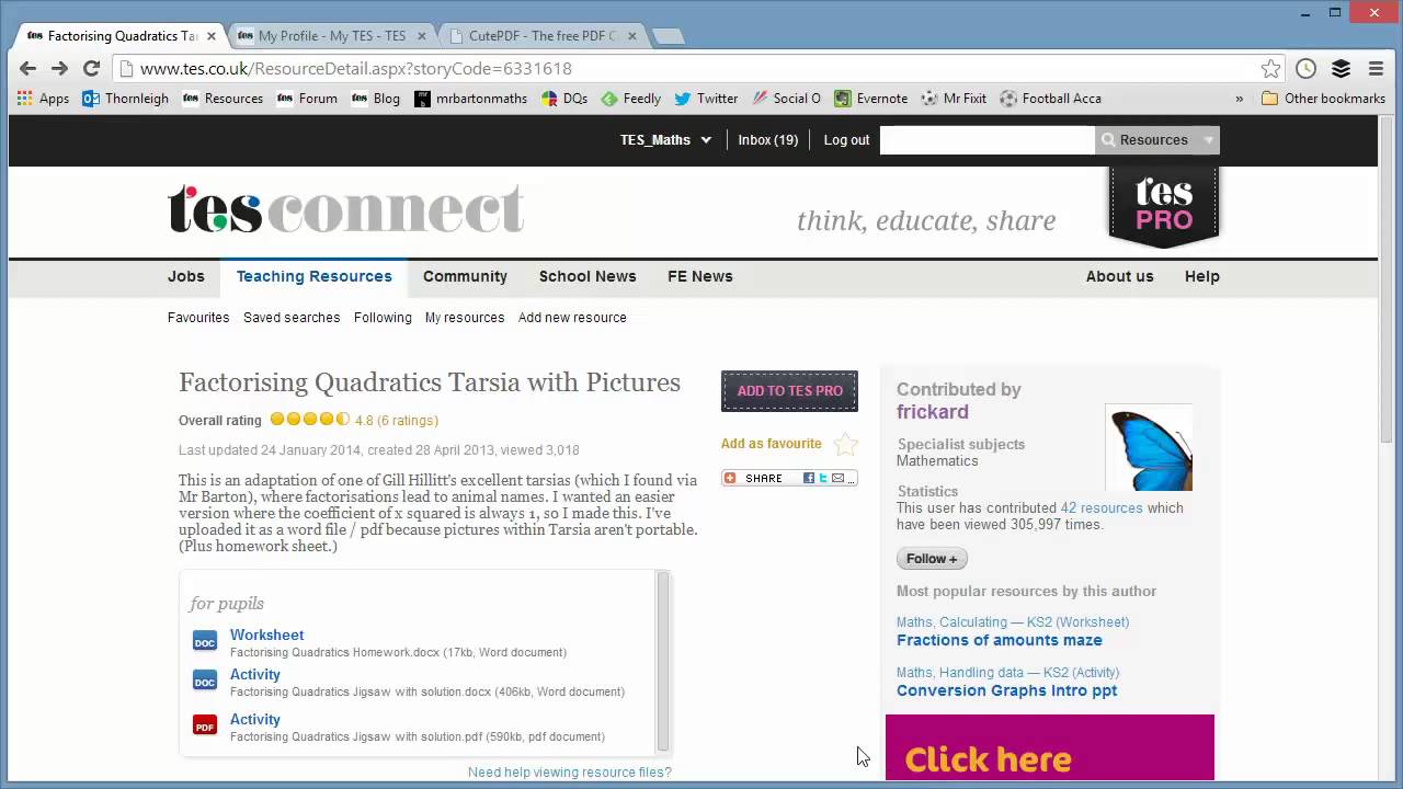 Maths ROTW 27 - Tarsia with Pictures