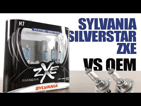 Sylvania Silverstar zXe vs OEM / Original Headlight Bulbs Comparison