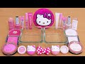 Pink Vs White Mixing Makeup Eyeshadow Into Slime ASMR
