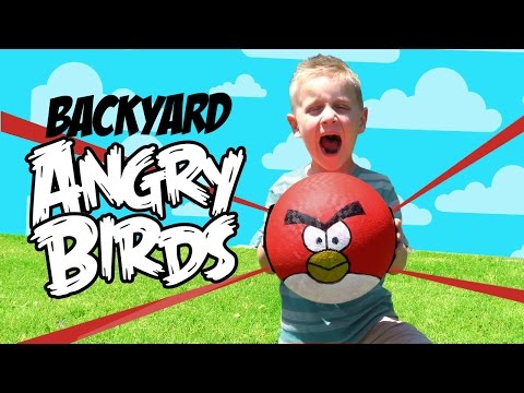 We Built an Angry Birds Game in our Backyard! Video