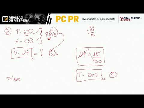PC PR: - Revisão de Véspera - Com o Prof. Luis Telles