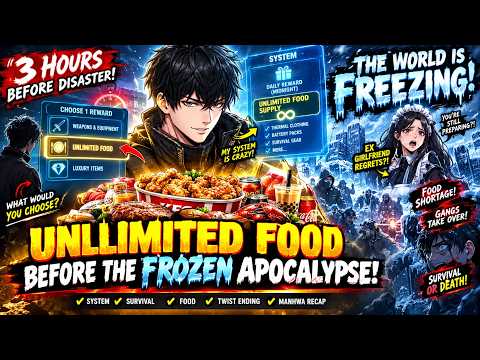 He Got An Unlimited Food System Right Before The Frozen Apocalypse Started! - Manhwa Recap