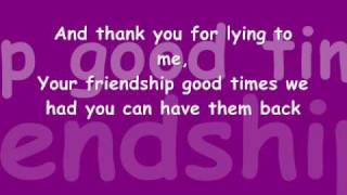 Simple Plan- Thank You lyric