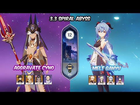 C0 Cyno Aggravate & Ganyu Melt | Genshin Impact Abyss 3.3 | Floor 12 9 Stars