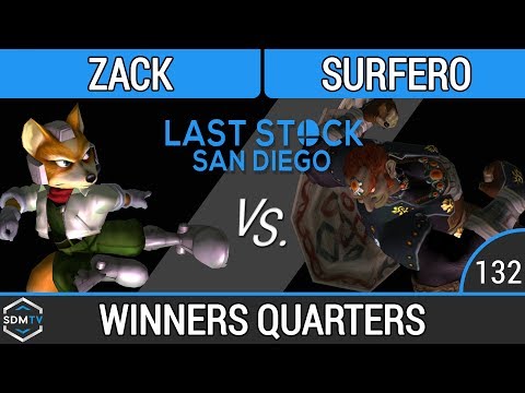 LSSD 132 - Zack (Fox) vs. Surfero (Ganon) - SSBM Winners Quarterfinals - Smash Melee