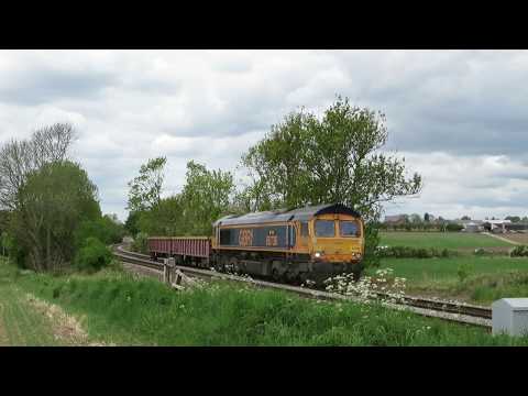 GBRf 66736 Working a Short 6D44 through Chellaston (Derby) 13/05/20.