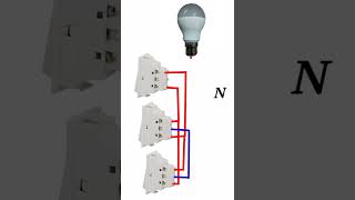 1 bulb 3 switches diagram#hello engineers #short