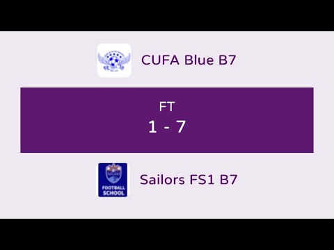 JSSL League Season 2 U7. CUFA BLUE vs LCS FS1. (CUFA 1-7 LCS)