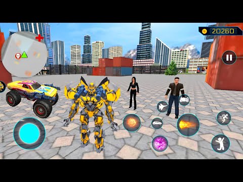 Robot Araba Oyunları #17 - Optimus Prime Jet Bike Car Robot Transform 2020 - Android Gameplay