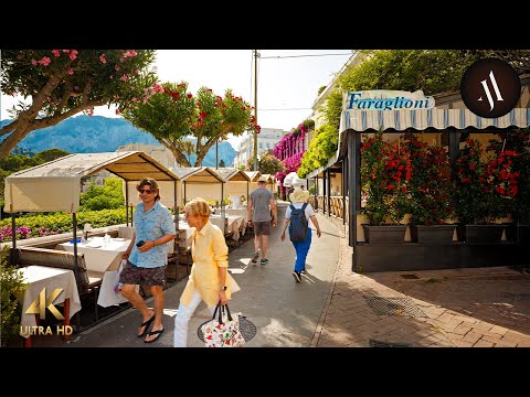 Capri, Italy • Beautiful Summer Walking Tour • 4K City Ambience