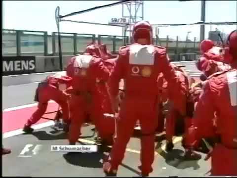 Michael Schumacher wins on a 4 stop strategy