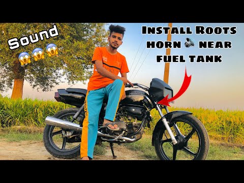 How to install roots megasonic horn in Splendor bike (near fuel tank) new trend 🔥| sainipb13 vlog