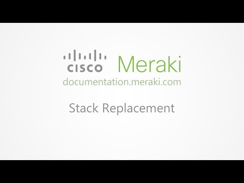Meraki Switch Stack Member Replacement Configuration