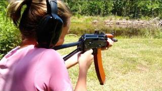 Courtney fires the Krinkov AKS-74u