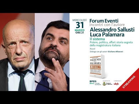 Alessandro Sallusti e Luca Palamara presentano il libro "Il Sistema"