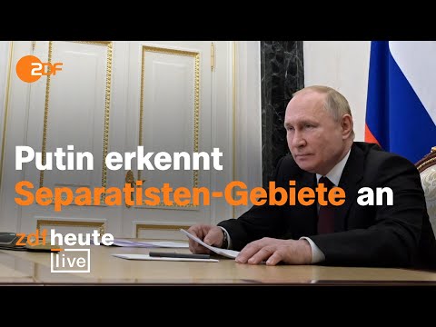 Ukrainian separatist territories recognized – what does Putin's decision mean? | ZDFheute live