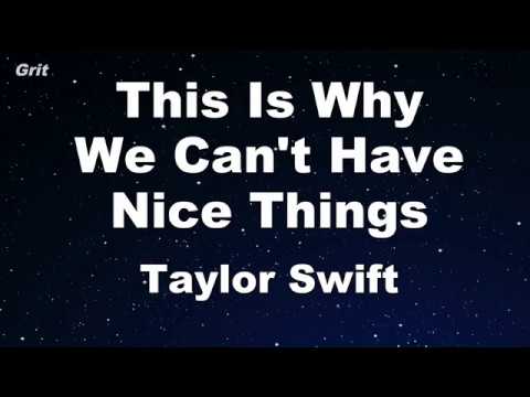This Is Why We Can't Have Nice Things - Taylor Swift Karaoke 【No Guide Melody】 Instrumental