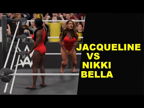 WWE 2K17 Jacqueline vs Nikki Bella - Iron Baywatch Match