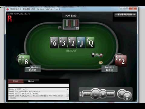 Royal flush and $220 win vs leo2222.avi