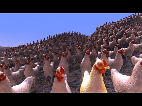 1.000 WILD MANS vs 60.000 CHICKENS - Ultimate Epic Battle Simulator
