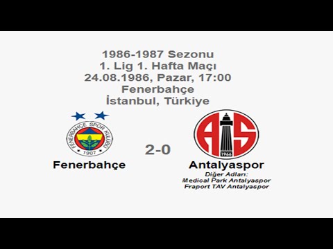 Fenerbahçe 2-0 Antalyaspor [HD] 24.08.1986 - 1986-1987 Turkish 1st League Matchday 1 (Only 2nd Goal)