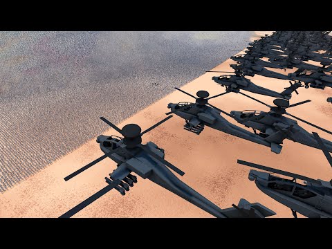 200 Helicopter Apache vs 100.000 212th attack battalion trooper | Ultimate Epic Battle Simulator 2