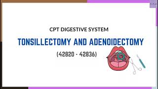 TONSILLECTOMY AND ADENOIDECTOMY|CPT DIGESTIVE SYSTEM|CPT TOPIC|CPC EXAM| MEDICAL CODING AND BILLING