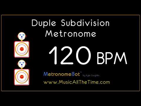 Duple subdivision metronome at 120 BPM MetronomeBot