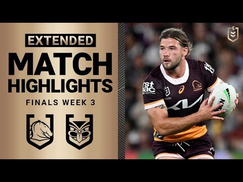 NRL 2023 | Brisbane Broncos v New Zealand Warriors | Extended Match Highlights, Finals Week 3