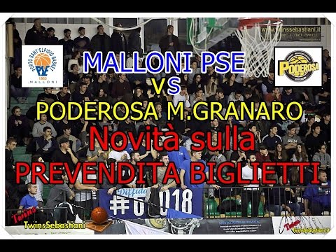 Novità prevendita biglietti derby Malloni PSE vs Poderosa M.Granaro 11/12/2016 Serie B