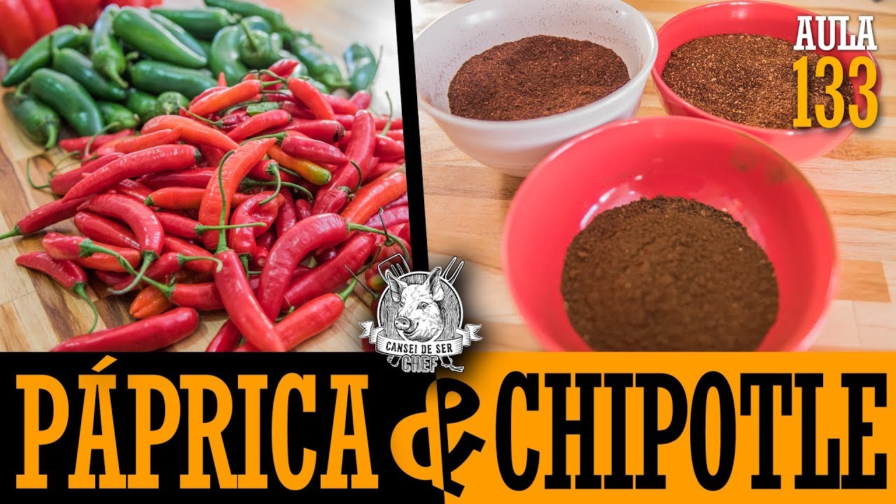 Aula 133 - Como fazer páprica (como fazer pimenta em pó) / Cansei de Ser Chef