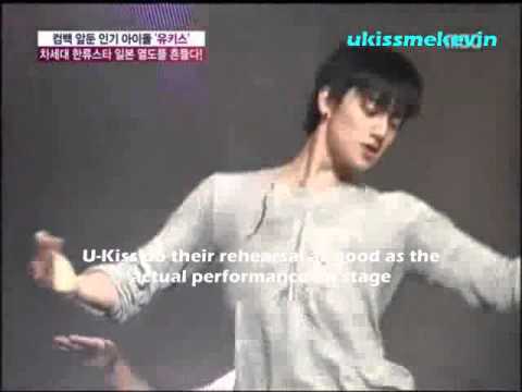 U-Kiss perfect rehearsal for performance on japan tv (ENG)