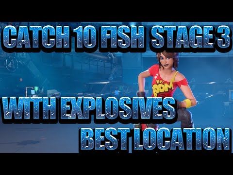 CATCH FISH WITH EXPLOSIVE WEAPONS CHALLENGE GUIDE (Stage 3 of 3) (XP XTRAVAGANZA WEEK 2) | Fortnite