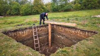 How This Man Built a Huge 2-Room UNDERGROUND CABIN