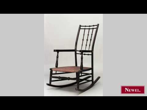 Antique American Shaker stained maple rocking chair with