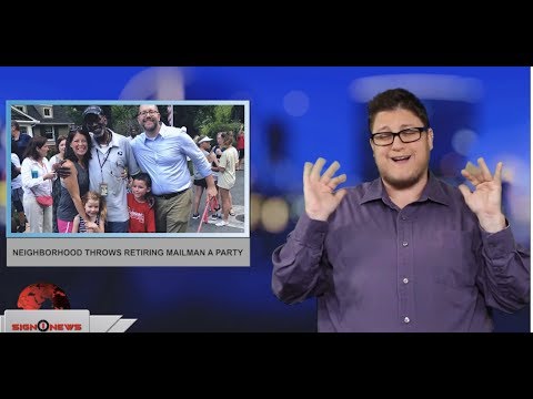 Neighborhood throws retiring mailman a party (ASL - 5.25.19)