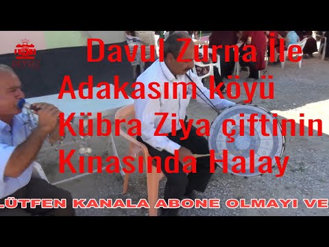 Davul Zurna İle Adakasım köyü Kübra Ziya çiftinin kınasında halay.