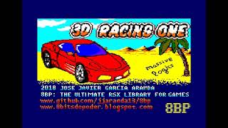 AMSTRAD CPC += 3D RACING ONE =+ 8BP GAME
