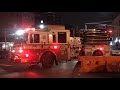 FDNY ENGINE 35 RESPONDING FROM QUARTERS ON 3RD AVENUE IN HARLEM AREA OF MANHATTAN IN NEW YORK CITY