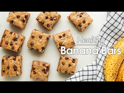 Banana Bars / Whole Wheat and Eggless Banana Bars / Healthy Banana Bars