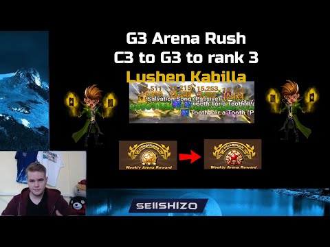 C3 to G3 to rank 3 Arena Rush, Kabilla Lushen to counter current meta (stream VoD) - Summoners war
